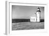 Seattle, WA View of Alki Beach Lighthouse Photograph - Seattle, WA-Lantern Press-Framed Art Print