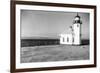 Seattle, WA View of Alki Beach Lighthouse Photograph - Seattle, WA-Lantern Press-Framed Premium Giclee Print