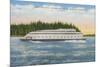 Seattle, WA - View of Kalakala Ferry on Puget Sound-Lantern Press-Mounted Premium Giclee Print