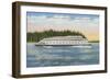 Seattle, WA - View of Kalakala Ferry on Puget Sound-Lantern Press-Framed Art Print