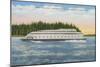 Seattle, WA - View of Kalakala Ferry on Puget Sound-Lantern Press-Mounted Art Print