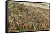 Seattle, Washington - Aerial View of Alaska Yukon Pacific Expo-Lantern Press-Framed Stretched Canvas