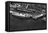 Seattle, Washington - Aerial View of the City Port-Lantern Press-Framed Stretched Canvas