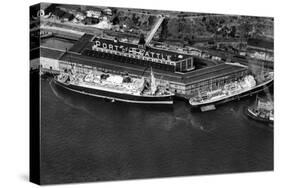 Seattle, Washington - Aerial View of the City Port-Lantern Press-Stretched Canvas