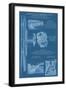 Seattle, Washington, Ballard Locks Technical Blueprint-Lantern Press-Framed Art Print