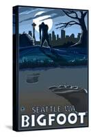 Seattle, Washington Bigfoot-Lantern Press-Stretched Canvas