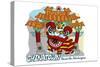 Seattle, Washington - Chinatown - Cartoon Icon-Lantern Press-Stretched Canvas