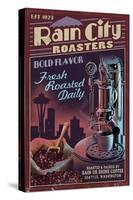 Seattle, Washington - Coffee Roasters-Lantern Press-Stretched Canvas