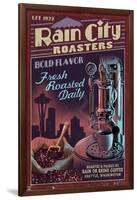 Seattle, Washington - Coffee Roasters-Lantern Press-Framed Art Print