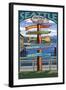 Seattle, Washington - Destination Signs-Lantern Press-Framed Art Print