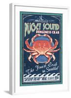 Seattle, Washington - Dungeness Crab-Lantern Press-Framed Art Print