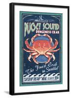 Seattle, Washington - Dungeness Crab-Lantern Press-Framed Art Print