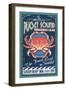 Seattle, Washington - Dungeness Crab-Lantern Press-Framed Art Print