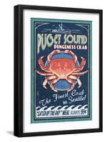 Seattle, Washington - Dungeness Crab-Lantern Press-Framed Art Print