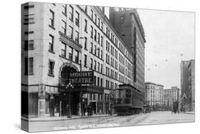 Seattle, Washington - Exterior View of Moore Theatre, Second Ave-Lantern Press-Stretched Canvas