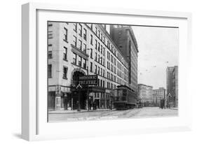 Seattle, Washington - Exterior View of Moore Theatre, Second Ave-Lantern Press-Framed Art Print