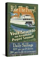 Seattle, Washington - Ferry-Lantern Press-Stretched Canvas