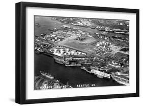 Seattle, Washington - Harbor Island Aerial Photograph-Lantern Press-Framed Art Print