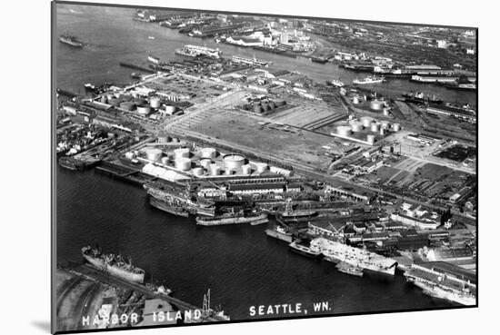 Seattle, Washington - Harbor Island Aerial Photograph-Lantern Press-Mounted Art Print