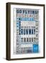 Seattle, Washington - Museum of Flight Typography-Lantern Press-Framed Premium Giclee Print