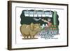 Seattle, Washington - Pike Place Market - Cartoon Icon-Lantern Press-Framed Art Print