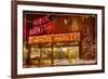 Seattle, Washington - Pike Place Market Christmas-Lantern Press-Framed Art Print