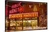 Seattle, Washington - Pike Place Market Christmas-Lantern Press-Stretched Canvas