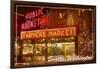 Seattle, Washington - Pike Place Market Christmas-Lantern Press-Framed Art Print