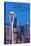 Seattle, Washington - Skyline and Space Needle-Lantern Press-Stretched Canvas