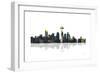 Seattle Washington Skyline BW 1-Marlene Watson-Framed Giclee Print