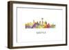 Seattle Washington Skyline-Marlene Watson-Framed Giclee Print