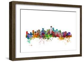 Seattle Washington Skyline-Michael Tompsett-Framed Art Print