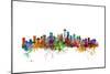 Seattle Washington Skyline-Michael Tompsett-Mounted Art Print