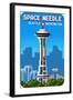 Seattle, Washington - Space Needle - 8 Bit-Lantern Press-Framed Art Print