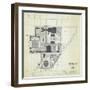 Seattle, Washington - Space Needle Aerial Concept Drawing-Lantern Press-Framed Art Print