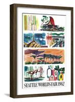 Seattle, Washington - Space Needle World's Fair Promo Poster No. 1-Lantern Press-Framed Art Print