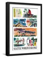 Seattle, Washington - Space Needle World's Fair Promo Poster No. 1-Lantern Press-Framed Art Print