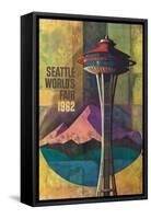 Seattle, Washington - Space Needle World's Fair Promo Poster No. 2-Lantern Press-Framed Stretched Canvas