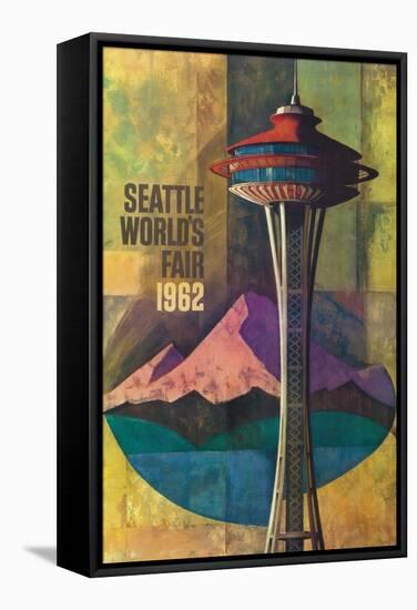 Seattle, Washington - Space Needle World's Fair Promo Poster No. 2-Lantern Press-Framed Stretched Canvas