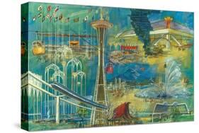 Seattle, Washington - Space Needle World's Fair Seattle Center Poster-Lantern Press-Stretched Canvas