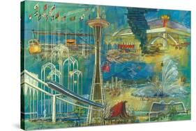 Seattle, Washington - Space Needle World's Fair Seattle Center Poster-Lantern Press-Stretched Canvas