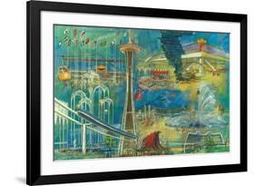 Seattle, Washington - Space Needle World's Fair Seattle Center Poster-Lantern Press-Framed Art Print