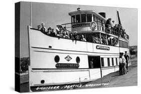 Seattle, Washington - SS Sightseer Ship Docked-Lantern Press-Stretched Canvas