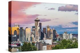 Seattle, Washington State, USA. Downtown Seattle at sunset on a summer day.-Emily Wilson-Stretched Canvas