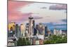 Seattle, Washington State, USA. Downtown Seattle at sunset on a summer day.-Emily Wilson-Mounted Photographic Print