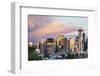 Seattle, Washington State, USA. Downtown Seattle at sunset on a summer day.-Emily Wilson-Framed Photographic Print