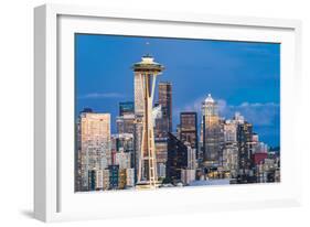 Seattle, Washington State, USA. Downtown Seattle at sunset on a summer day.-Emily Wilson-Framed Photographic Print