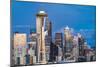 Seattle, Washington State, USA. Downtown Seattle at sunset on a summer day.-Emily Wilson-Mounted Photographic Print