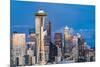 Seattle, Washington State, USA. Downtown Seattle at sunset on a summer day.-Emily Wilson-Mounted Photographic Print