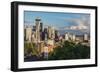 Seattle, Washington State, USA. Downtown Seattle on a sunny summer day.-Emily Wilson-Framed Photographic Print